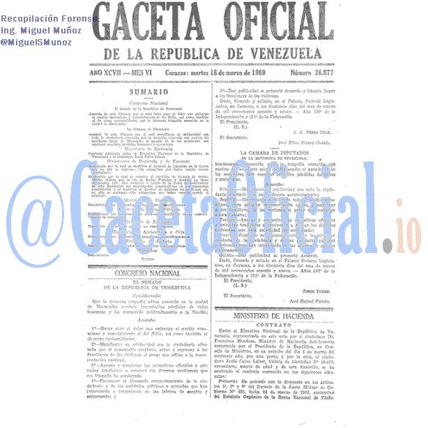 Gaceta Oficial 28877 del 18 Marzo 1969