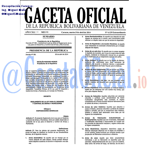 Gaceta Oficial 6129 del 8 Abril 2014