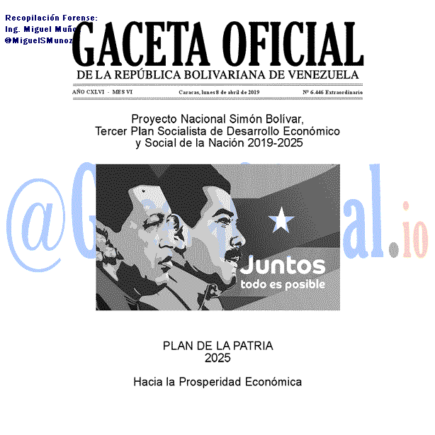Gaceta Oficial 6446 del 8 Abril 2019 Gaceta Oficial 6446 del 8 Abril 2019