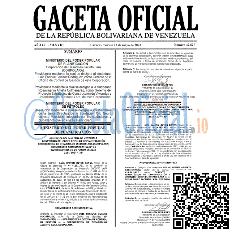 Venezuela Gaceta Oficial 42627 del 12 mayo 2023 Gaceta Oficial, Gaceta 42627, Gaceta 42627 HD, Gaceta #42627, Gaceta Oficial Venezuela #42627