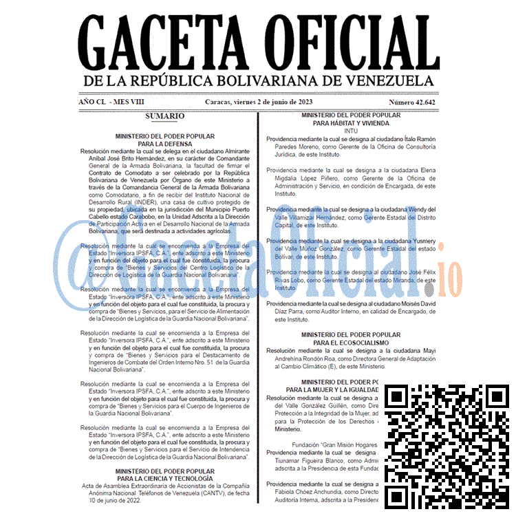 Gaceta Oficial, Gaceta 42642, Gaceta 42642 HD, Gaceta #42642, Gaceta Oficial Venezuela #42642