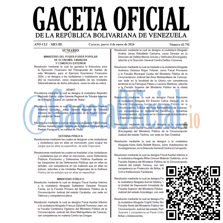 Gaceta Oficial, Gaceta 42791, Gaceta 42791 HD, Gaceta #42791, Gaceta Oficial Venezuela #42791
