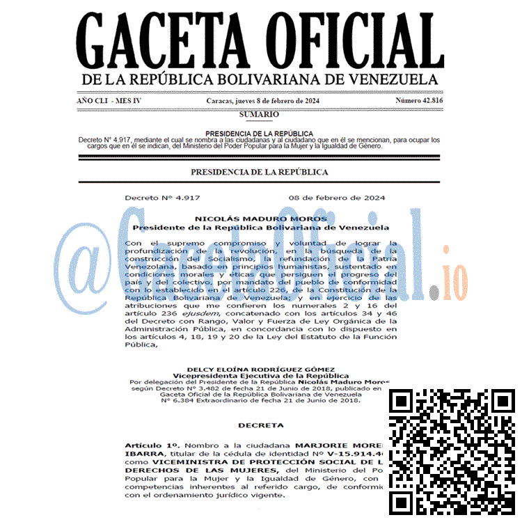 Venezuela Gaceta Oficial 42816 del 8 Febrero 2024 Gaceta Oficial, Gaceta 42816, Gaceta 42816 HD, Gaceta #42816, Gaceta Oficial Venezuela #42816