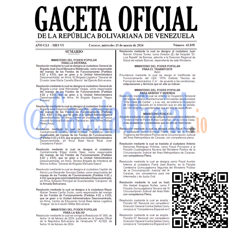 Gaceta Oficial, Gaceta 42838, Gaceta 42838 HD, Gaceta #42838, Gaceta Oficial Venezuela #42838