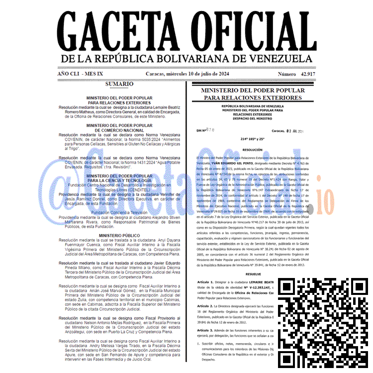 Gaceta Oficial, Gaceta 42917, Gaceta 42917 HD, Gaceta #42917, Gaceta Oficial Venezuela #42917
