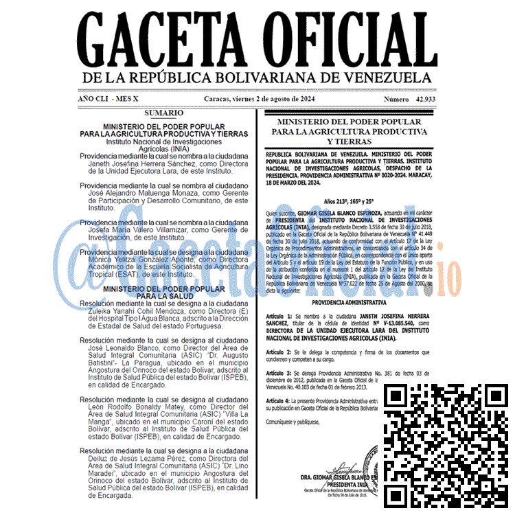 Gaceta Oficial, Gaceta 42933, Gaceta 42933 HD, Gaceta #42933, Gaceta Oficial Venezuela #42933