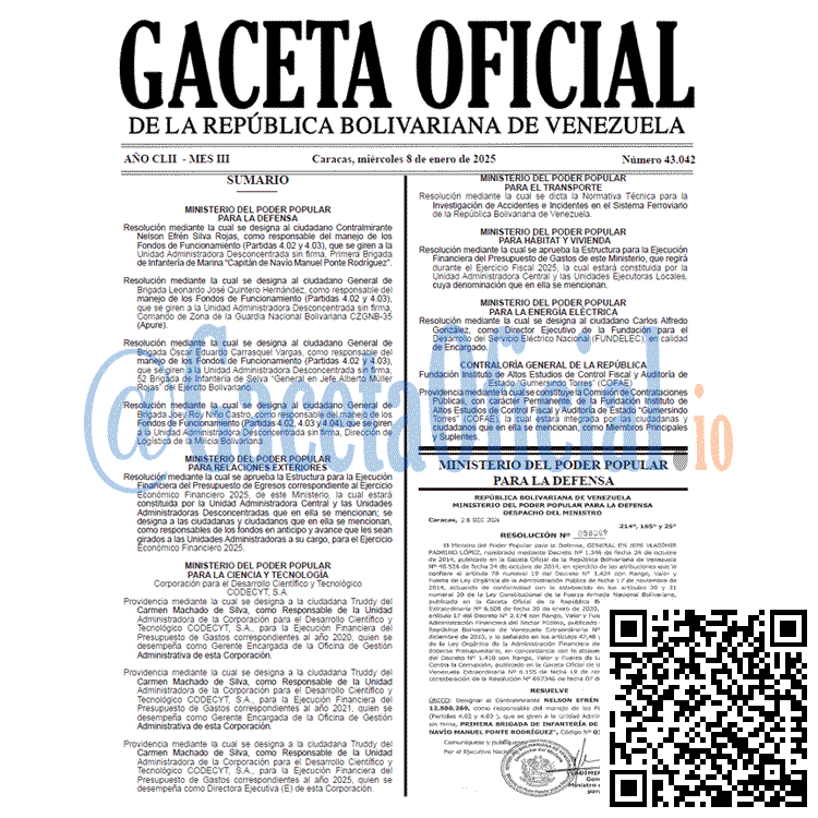 Gaceta Oficial, Gaceta 43042, Gaceta 43042 HD, Gaceta #43042, Gaceta Oficial Venezuela #43042