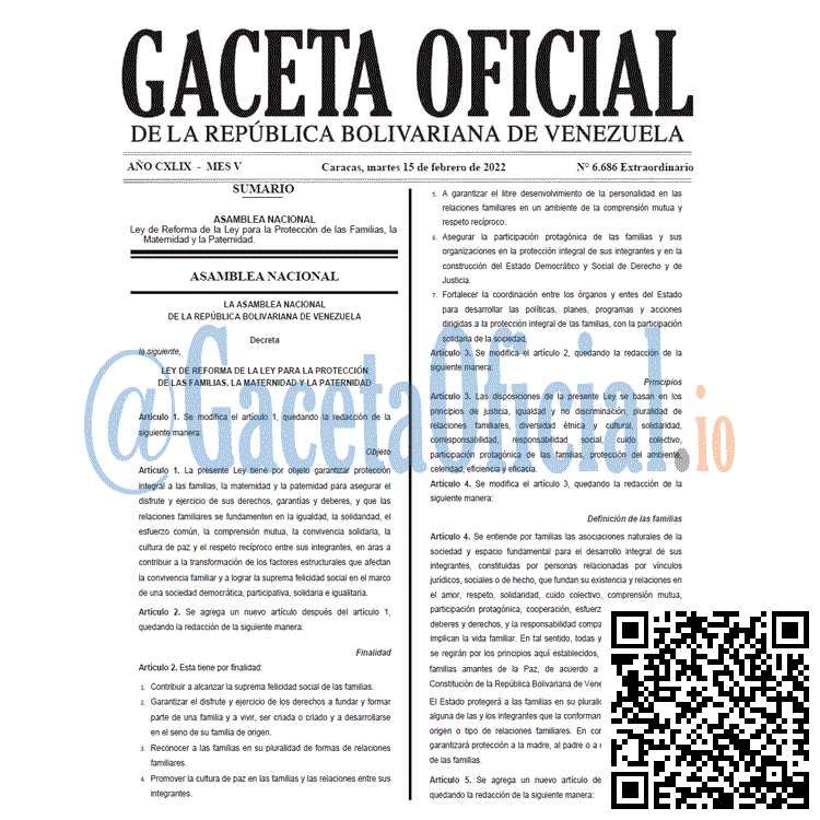 Gaceta Oficial 6686 del 15 febrero 2022 Gaceta Oficial 6686 del 15 febrero 2022