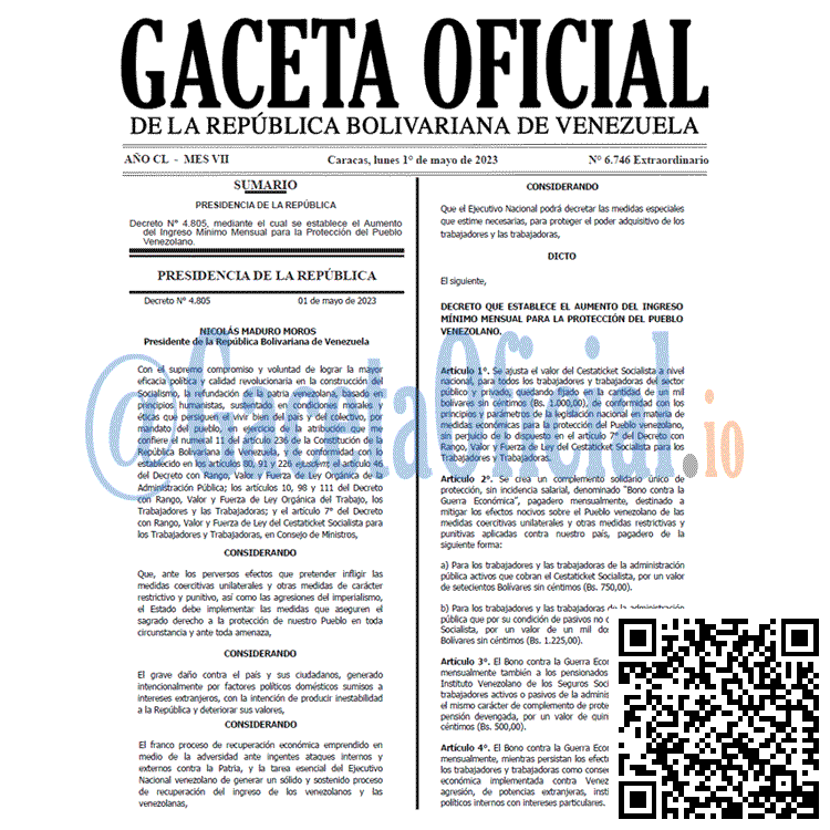 Gaceta Oficial, Gaceta 6746, Gaceta 6746 HD, Gaceta #6746, Gaceta Oficial Venezuela #6746