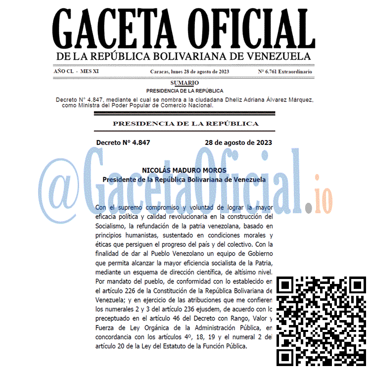 Venezuela Gaceta Oficial 6761 del 28 agosto 2023 Gaceta Oficial, Gaceta 6761, Gaceta 6761 HD, Gaceta #6761, Gaceta Oficial Venezuela #6761