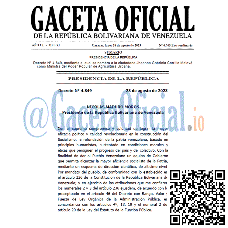 Venezuela Gaceta Oficial 6763 del 28 agosto 2023 Gaceta Oficial, Gaceta 6763, Gaceta 6763 HD, Gaceta #6763, Gaceta Oficial Venezuela #6763