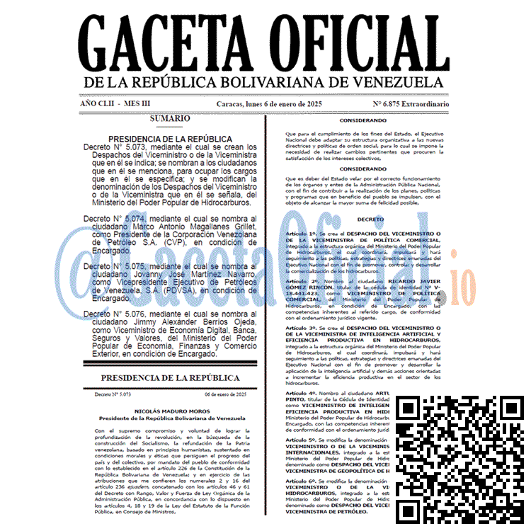 Gaceta Oficial, Gaceta 6875, Gaceta 6875 HD, Gaceta #6875, Gaceta Oficial Venezuela #6875