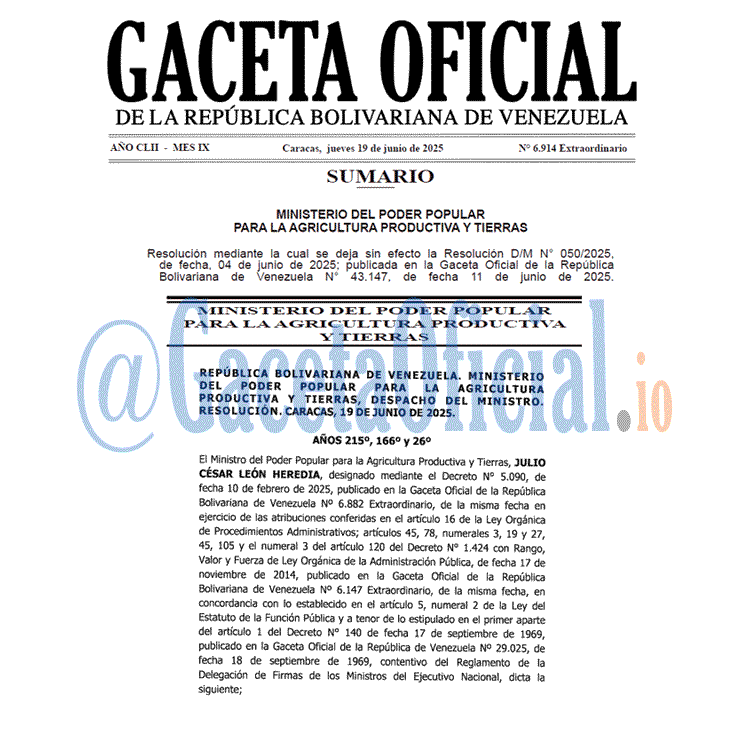 Venezuela Gaceta Oficial 6914 del 19 junio 2025 Gaceta Oficial, Gaceta 6914, Gaceta 6914 HD, Gaceta #6914, Gaceta Oficial Venezuela #6914