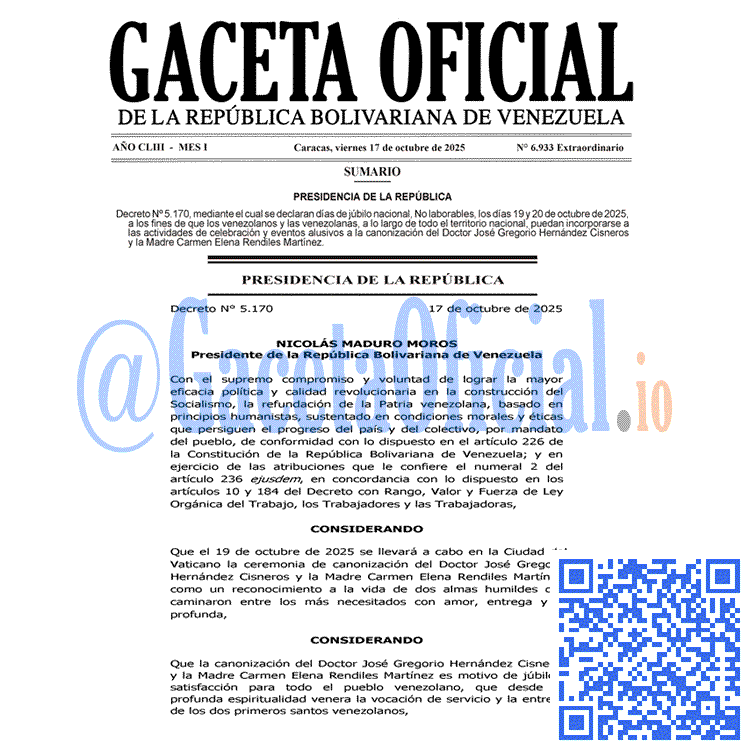 Gaceta Oficial, Gaceta 6933, Gaceta 6933 HD, Gaceta #6933, Gaceta Oficial Venezuela #6933