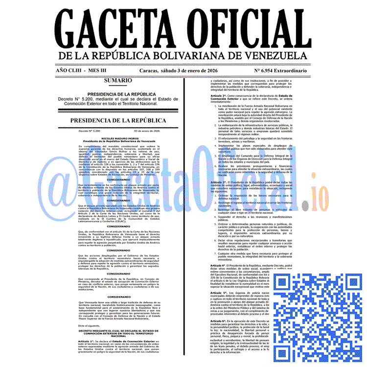 Gaceta Oficial, Gaceta 6954, Gaceta 6954 HD, Gaceta #6954, Gaceta Oficial Venezuela #6954