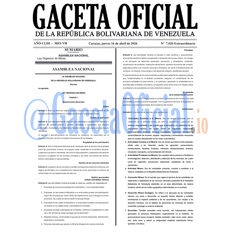 Gaceta Oficial, Gaceta 7020, Gaceta 7020 HD, Gaceta #7020, Gaceta Oficial Venezuela #7020