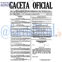 Gaceta Oficial 37829 del 1 Diciembre 2003