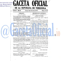 Gaceta Oficial 31144 del 3 Enero 1977