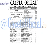 Gaceta Oficial 2122 del 4 Enero 1978