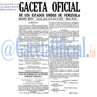 Gaceta Oficial 23431 del 16 Enero 1951