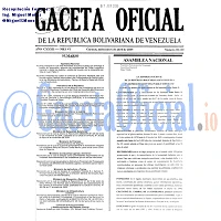 Gaceta Oficial 38160 del 6 Abril 2005