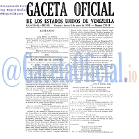 Gaceta Oficial 23118 del 5 Enero 1950