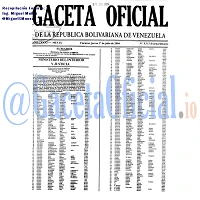 Gaceta Oficial 5717 del 1 Julio 2004
