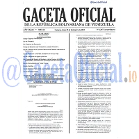 Gaceta Oficial 6207 del 28 diciembre 2015