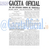 Gaceta Oficial 22919 del 16 Mayo 1949