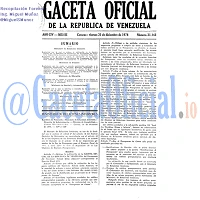 Gaceta Oficial 31143 del 31 Diciembre 1976