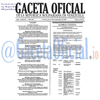 Gaceta Oficial 39516 del 23 Septiembre 2010